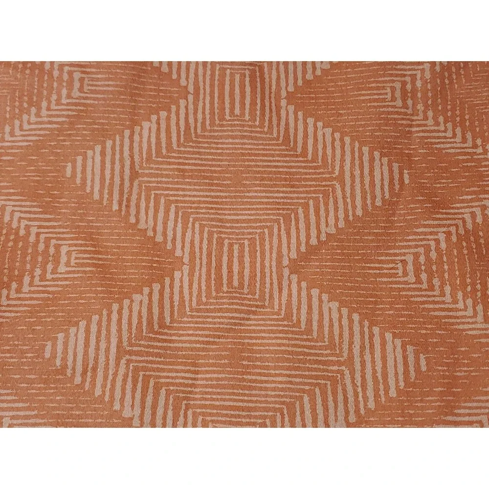 Nate Berkus 1 Flat Sheet Chevron Diamond Print Orange 90